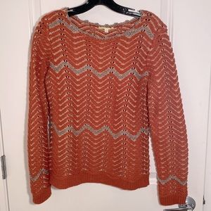 Gianni Bini Sweater, burnt orange, size medium.